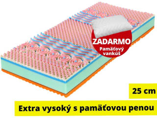 Tony - 25cm extra vysoký matrac s pamäťovou penou