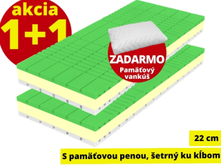 Calvin Clima AKCIA 1+1 - s pamäťovou penou, šetrný ku kĺbom a chrbtici