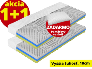 Favorit Hard 18cm AKCIA 1+1- najpredávanejší tuhší matrac + Darček
