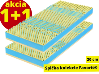 Favorit GT AKCIA 1+1 20cm matrac vyššej tuhosti s pamäťovou penou 